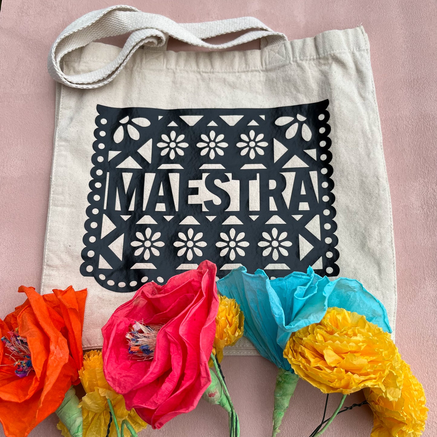 Teacher Maestra Canvas Tote Bag (Customizable)